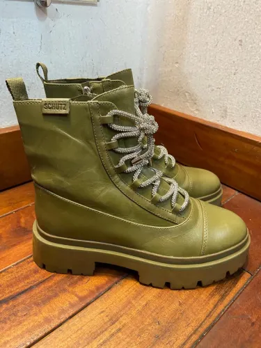 Bota Schutz Tratorada Verde Militar Original 