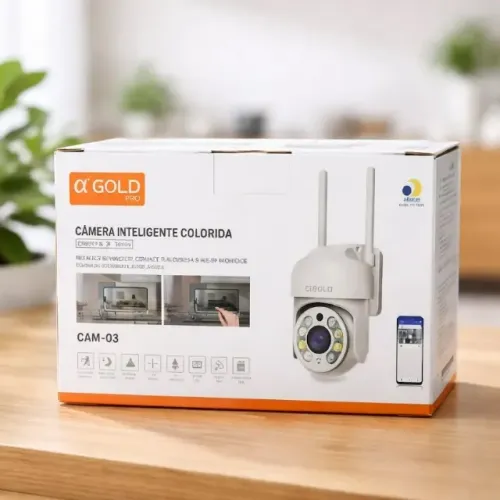 Câmera de Segurança Wi-Fi Externa 360° Full HD com Visão Noturna Infravermelha, Detecção d