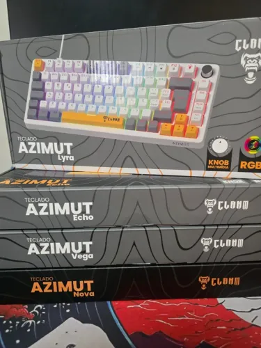 Teclado Gamer 75% Azimut - Switch Red Mecânico - RGB Controlável
