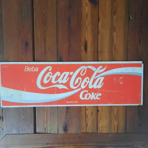 Placa em acrilico da Coca Cola