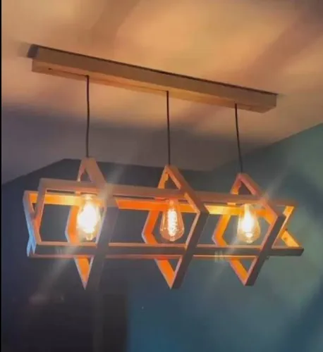 Base de luminária geométrica para teto