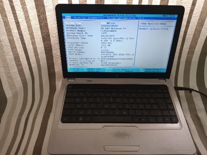 Notebook Hp G42 Process. I-3 2.40Ghz, 3GB de memoria, HD 320GB, tela 14", Win7, Dvd, HDMI