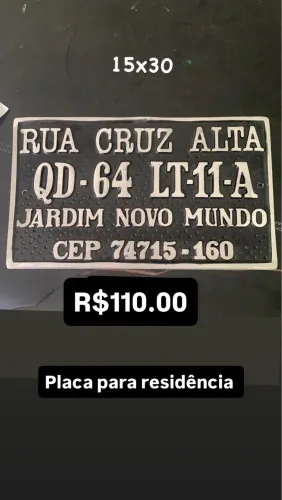 Placa de endereço e caixa de correio 