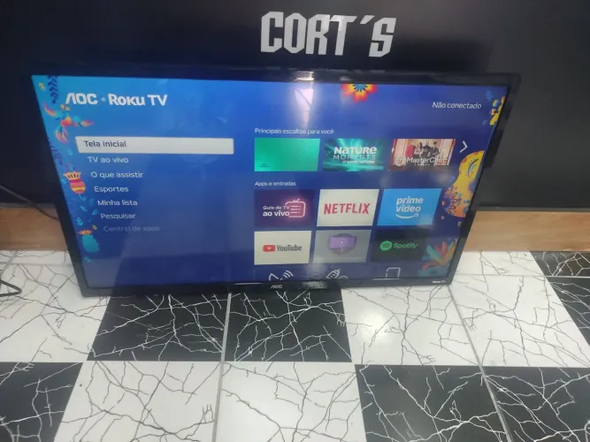 Vendo Smartv Aoc Roku 32 polegadas top de linha em estado de nova conforme fotos R$ 750,00