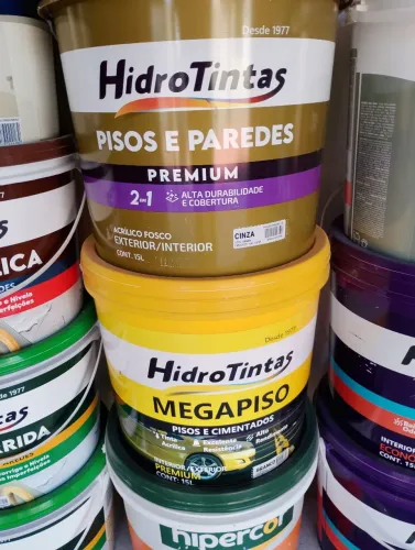 Latão tinta piso e paredes 15L hidrotintas 