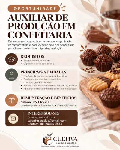 Auxiliar de Confeitaria