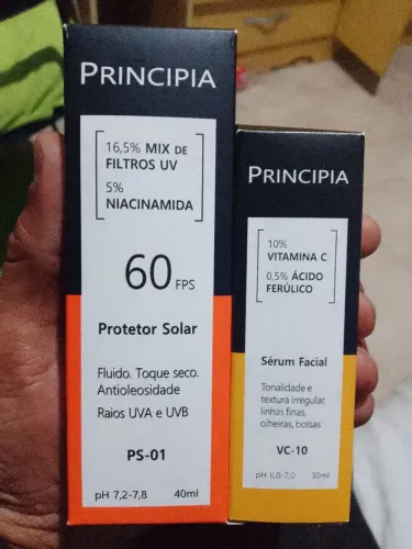 PRINCIPIA Sérum Facial VC-10 + Protetor Solar 60 FPS - PS-01
