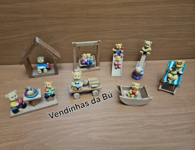 Bibelôs Ursinhos antigos decoração vintage 