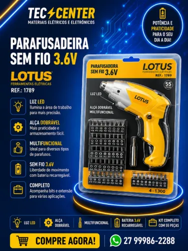 Parafusadeira sem Fio 3.6v Ref:1789