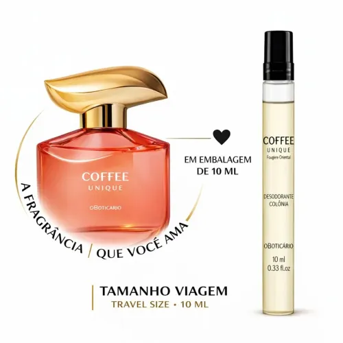 Coffee Woman Unique 10ml Floriental Gourmand Perfume feminino