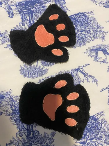 Par de luvas de gato sem dedo