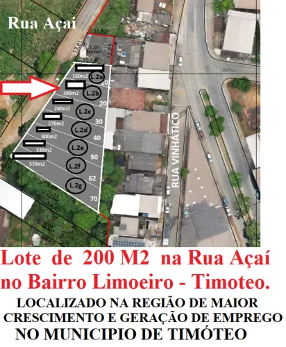 Lote de 200M2 próximo a Av. Pinheiro no Bairro Limoeiro, Timóteo
