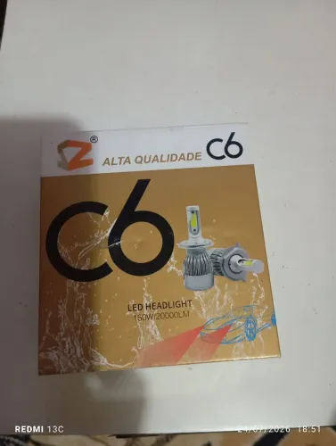 Par de Lâmpadas Super LED C6, vendo por 70 Reais