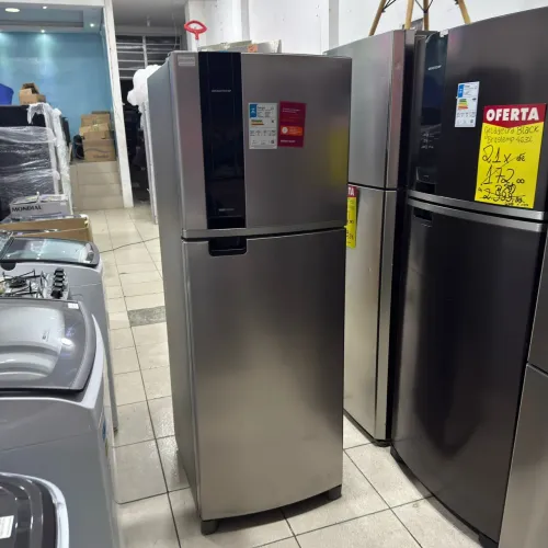 Geladeira Duplex Brastemp 385L Inox PROMOÇÃO 