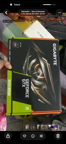 Placa de vídeo 1650 super Gigabyte Nvidia OC 4GB (Com defeito)
