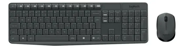 Logitech MK235 teclado grafite e mouse preto