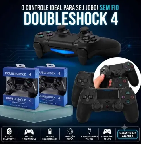 Promoção Controle Sem Fio PS4 Bluetooth Compatível PC Android Smart TV
