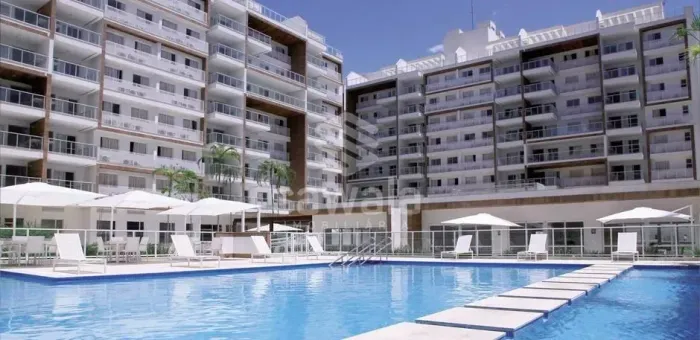 Recreio - Frames Imóvel com  70 m², 2 quartos ( suíte), varanda, vaga e transporte até met