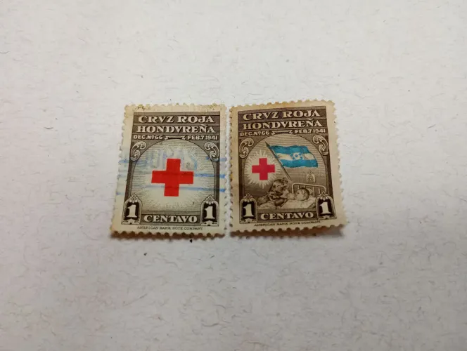 Selos Cruz Vermelha Honduras 1941 - 2 Unidades