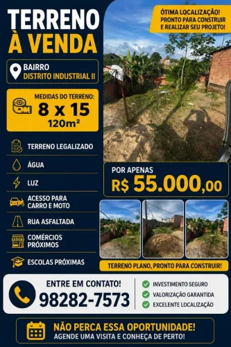 Terreno a venda no Jorge Teixeira( coliseu)