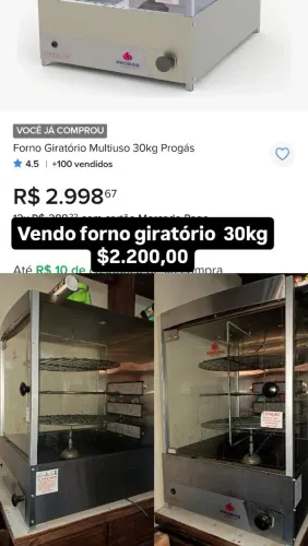 Vendo forno giratório 30kg
