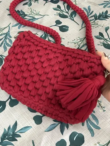 Bolsas em crochê trançado 