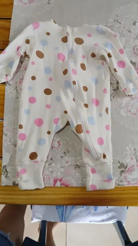Macacão com zíper bebê menina