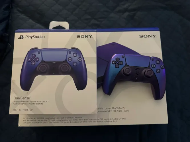 Tampa/plate Playstation 5 (PS5) Slim + Controle Chroma Indigo
