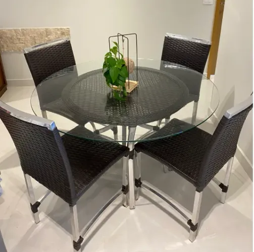 Conjunto de mesa cozinha ou gourmet - Alumínio!