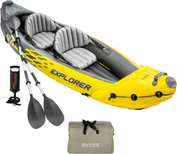 Caiaque Inflável Intex Explorer K2 - 2 Pessoas - com Remos e Bomba