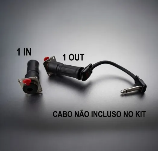 Kit conexão P10 para pedalboard In e Out Aw Custom
