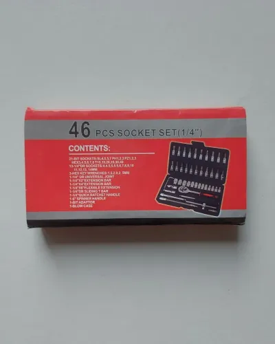 Chave catraca 46 peças - Preto