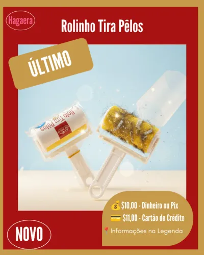 Novo: Rolinho tira Pêlos (ÚLTIMO)