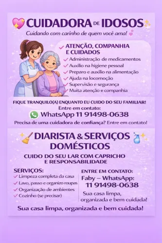 oferceço  meu serviços de cuidadora  de idosos 