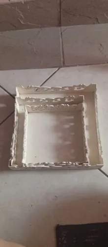 Kit 3 Bandejas Organizadoras em MDF Decorativas (Vazado/Provençal)