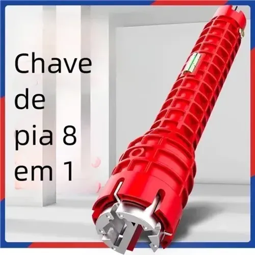 Chave de Pia Multiuso 8 em 1 - Ferramenta Prática para Instalações