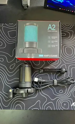 Microfone Gamer Fifine A2 RGB - USB (NOVO)