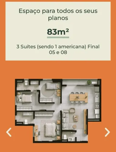 ÁGIO APARTAMENTO HELLO UNIVERSITARIO 3/4