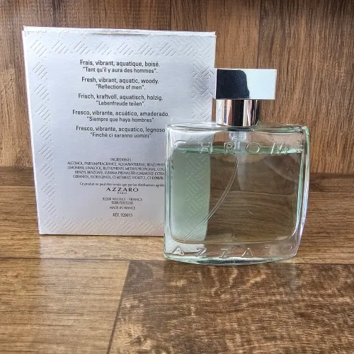 Azzaro chrome 50ml volume conforme a foto.