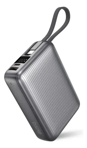 Power Bank Basike 20.000mah Rápido Portátil 45w Rápido Com Display Cor Branco 3-saídas Com