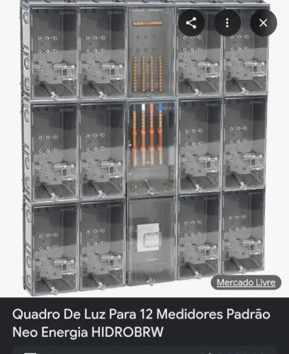 Vendo painel de distribuicao 12 medidores completo com disjuntor trifasico ja no local.