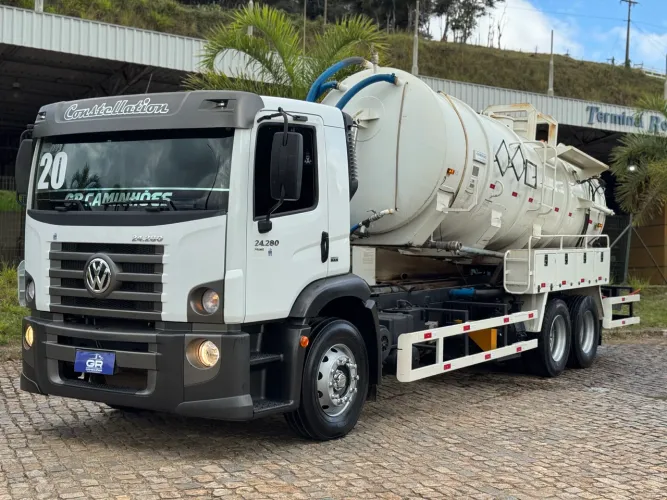 CAMINHÃO VW 24-280 2020 TANQUE LIMPA FOSSA COM HIDROJATO EXTRA