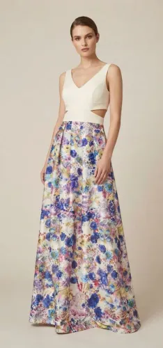 Vestido de festa estampado