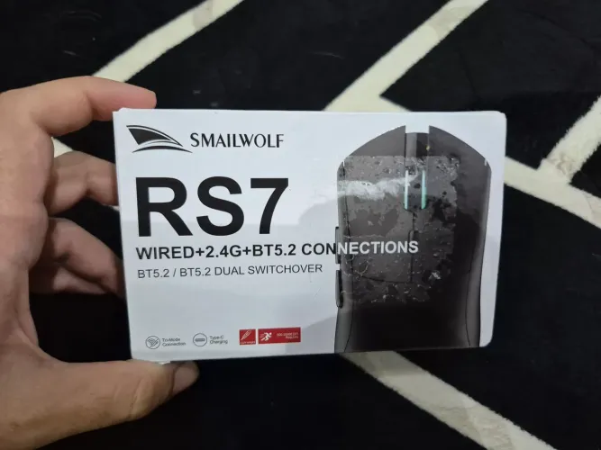 Mouse gamer SmailWolf RS7 Black 20000dpi sem fio novos (Entregamos)
