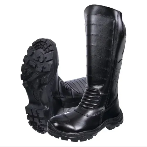 Bota Tática Motociclista Force Militar Cano Longo Couro CA Alta Durabilidade