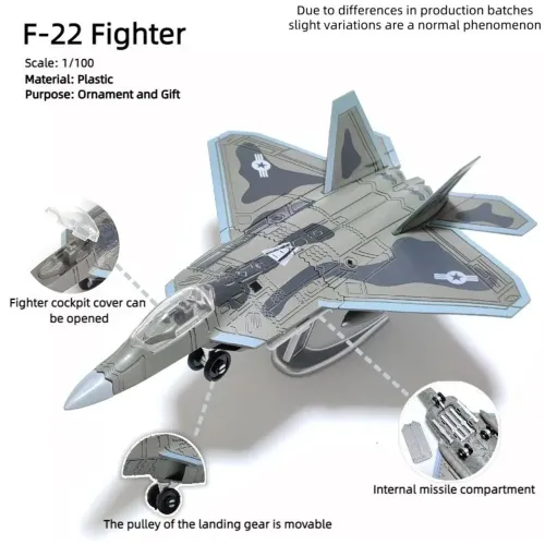Miniatura Avião Lockheed F-22 Raptor - kit Montagem - NOVO!!