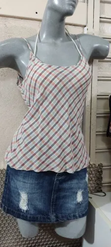 Blusa de Alcinha Xadrez - Tam. P