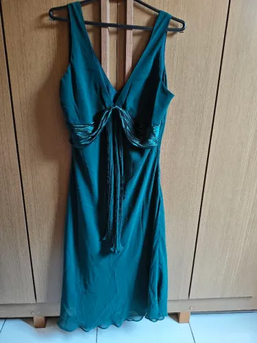 Vestido de festa verde esmeralda g