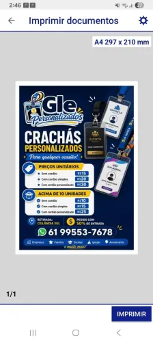 Crachás personalizados