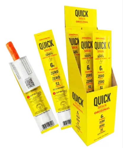 Box Com 10un Quick Stick Protein - Frango Sabor Original